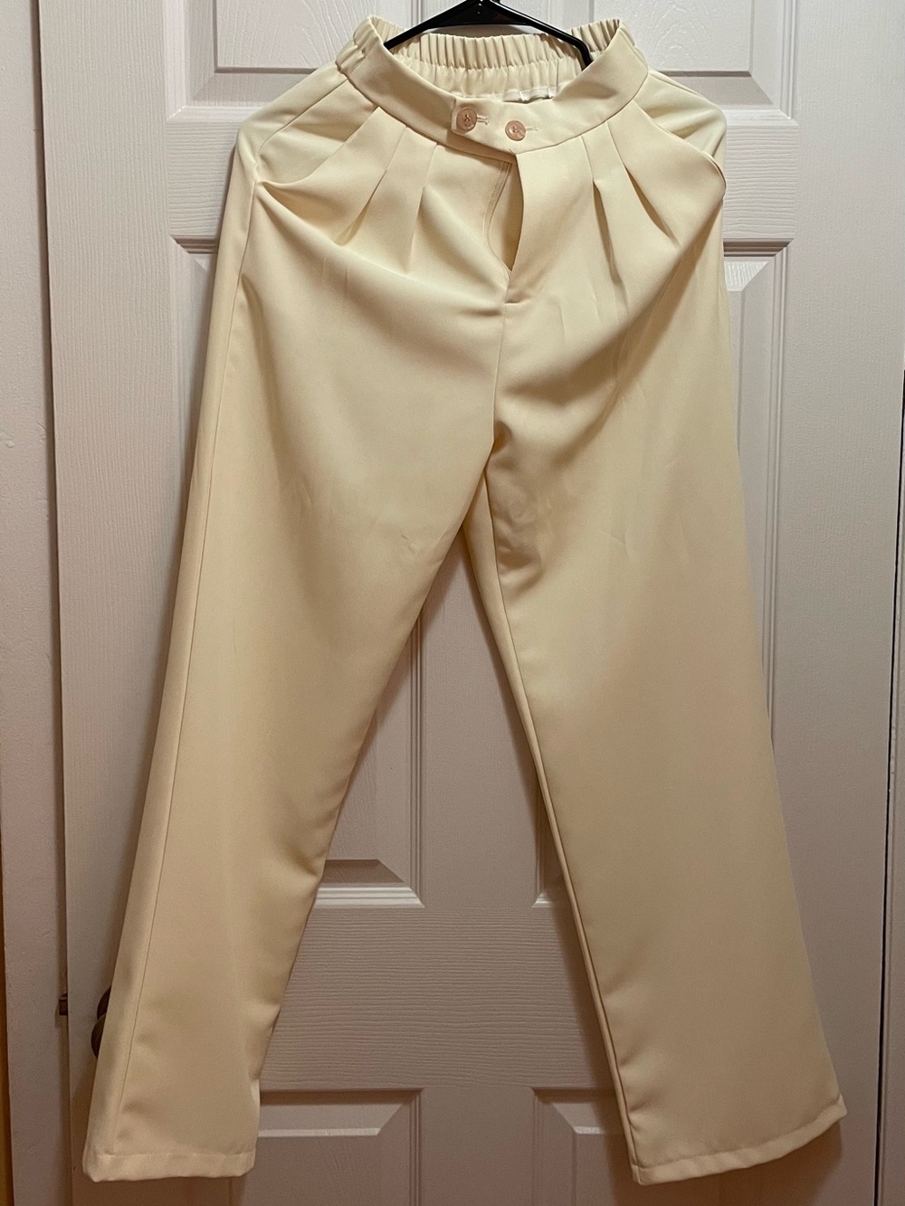 Sale by 9/30/2026- High-Rise Cream Tailored Women's Trousers